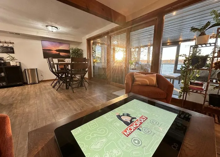 Cozy Lakefront Aframe W Hot Tub & Dock
